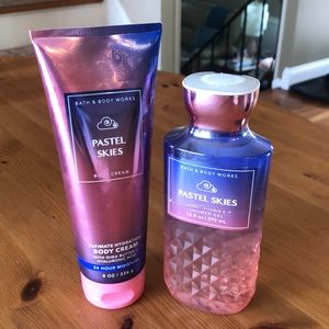 Bath & Body Works Pastel Skies Body Cream and Shower Gel - Brand New